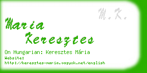 maria keresztes business card